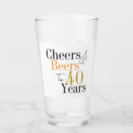 Copo De Pint Cheers and Beers aniversário de 40 anos
