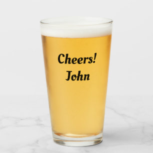 Copo De Pint CHEERS Beer Glass YOUR NAME Birthday Gift