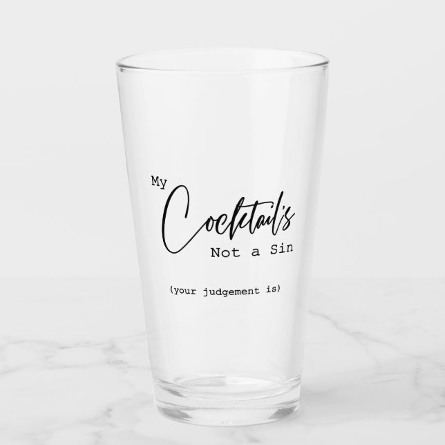 Copo De Pint Cheers Tumbler - Meu coquetel não é um pinto (Frente)