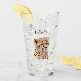 Copo De Pint Cheetah Face Personalizada