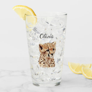 Copo De Pint Cheetah Face Personalizada