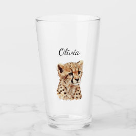 Copo De Pint Cheetah Face Personalizada