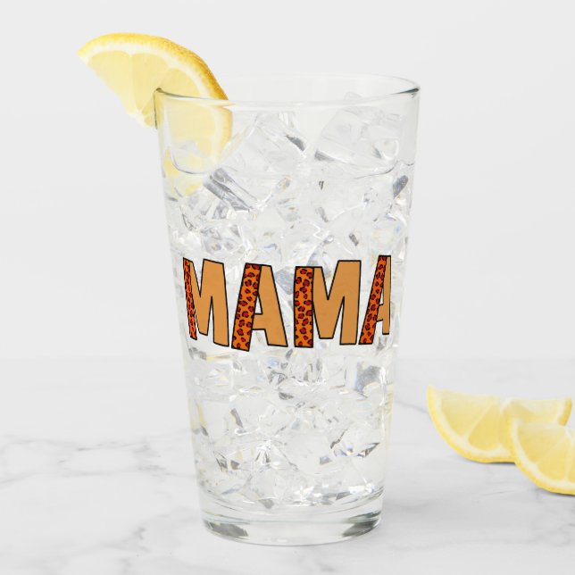 Copo De Pint Cheetah Impressão Leopardo Mãe (Gelo frontal)