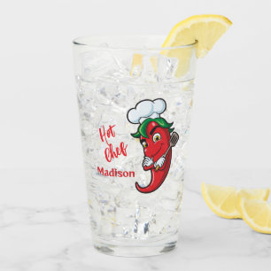 Copo De Pint Chef de pimenta quente de texto personalizado