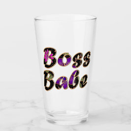 Copo De Pint Chefe Babe em Black Floral