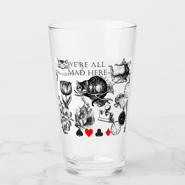 Copo De Pint Cheshire Cat Classic Alice em Maravilderland (Frente)