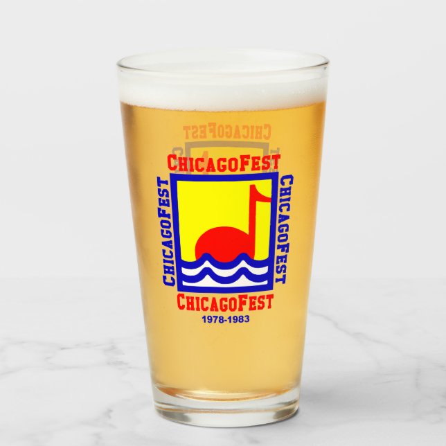 Copo De Pint Chicago Fest, Chicago IL (1978-1983) (Frente (Preenchido))
