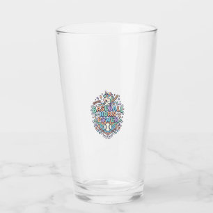 Copo De Pint Chifre de Beisebol Unicórnio Poder Kawaii Design V