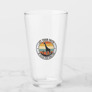 Copo De Pint Christian Faith Giraffe Inspirational Retro Sunset
