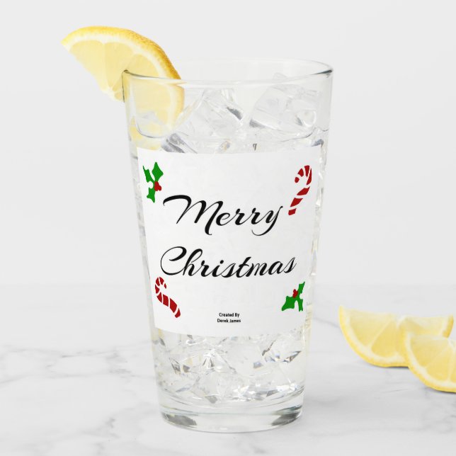 Copo De Pint Christmas Wishes Glass Tumbler (Gelo frontal)