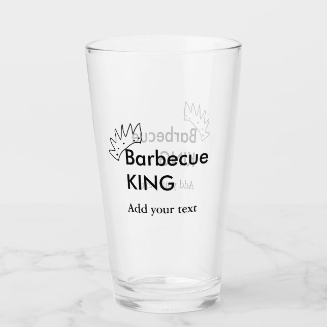 Copo De Pint Churrasco-churrasco adiciona nome texto homens pad (Frente)