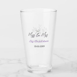 Copo De Pint Chuva de presentes Miss to Mrs adicionar nome data