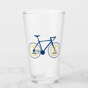 Copo De Pint Ciclismo de Bandeira da Ilha Rhode