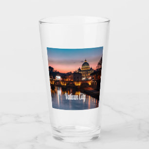 Copo De Pint Cidade vaticano À Noite Igreja Católica Romana
