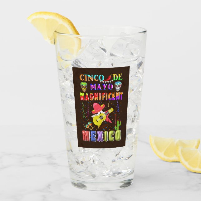 Copo De Pint Cinco de Mayo magnífico México (Gelo frontal)
