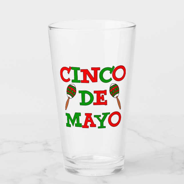 Copo De Pint Cinco de Mayo Partido Mexicano (Frente)