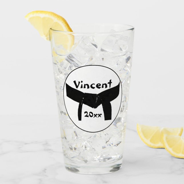 Copo De Pint Cinturão Negro de Artes Marciais (Gelo frontal)