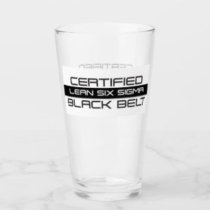 Copo De Pint Cinturão Preto de Seis Sigmas