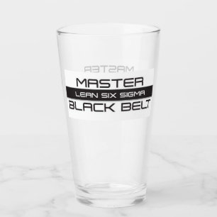 Copo De Pint Cinturão Preto Mestre de Seis Sigmas