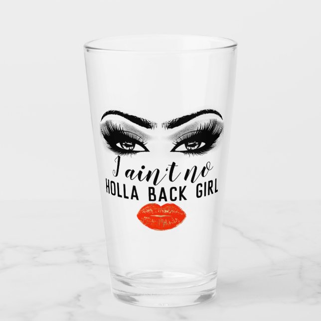 Copo De Pint Cinza Coral Girly Power Kiss Makehes Lashes (Frente)