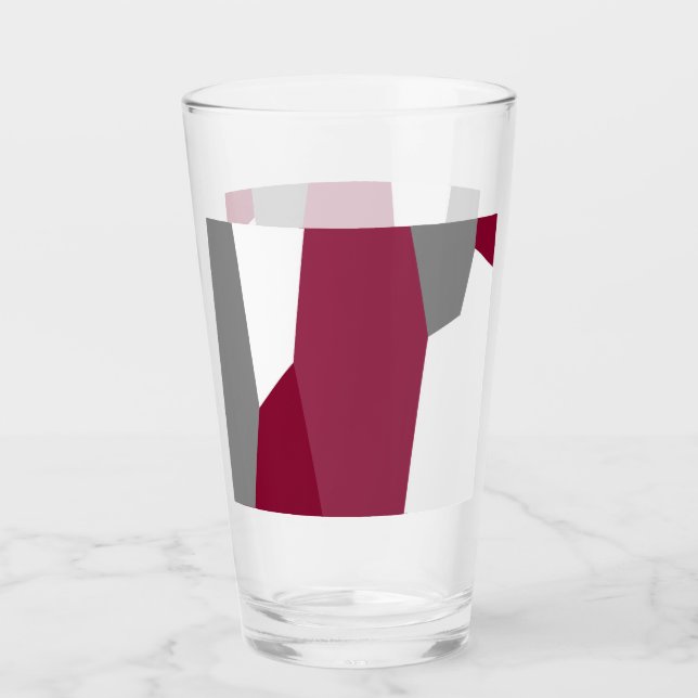 Copo De Pint Cinza rosa e branco (Frente)