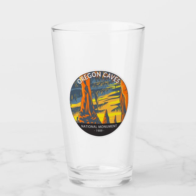 Copo De Pint Círculo Nacional Monumento do Oregon Cavernas (Frente)