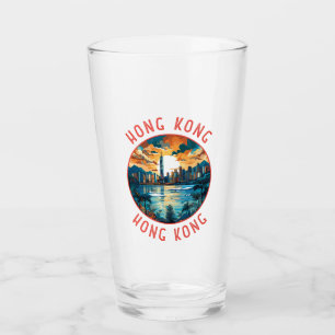 Copo De Pint Círculo Retrotraído de Hong Kong China