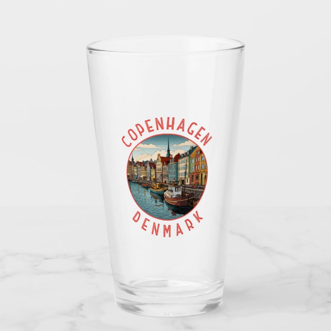 Copo De Pint Circunscrição Retro Distrescente de Copenhagen Din (Frente)