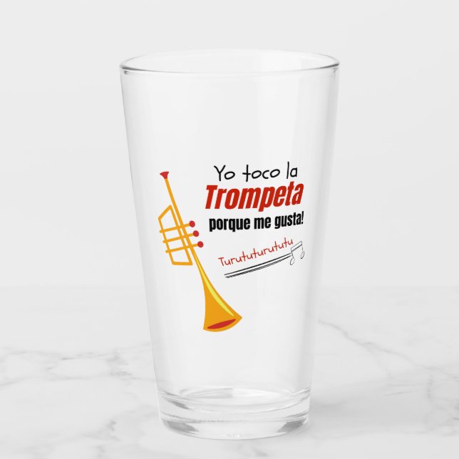 Copo De Pint citação da trombeta (Frente)