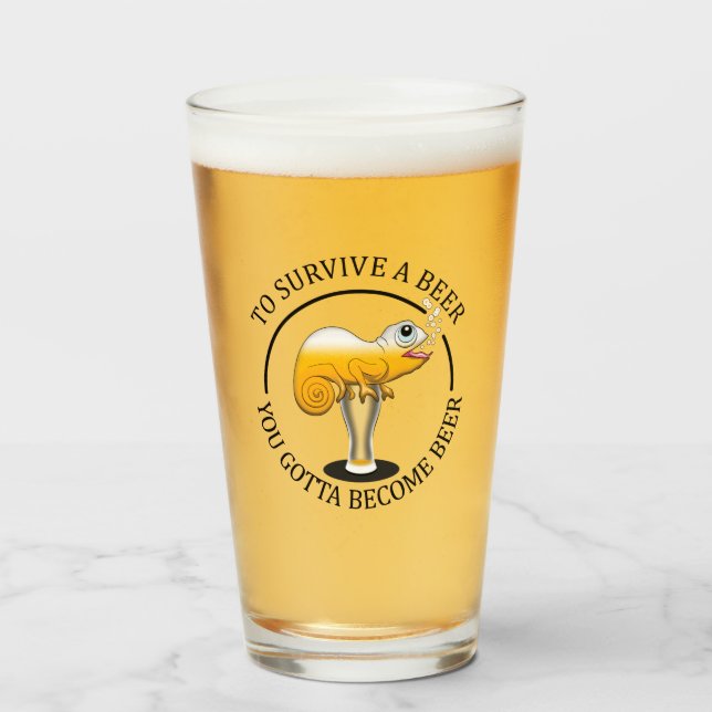 Copo De Pint Citação Engraçada de Beer Lover - Cerveja (Frente (Preenchido))