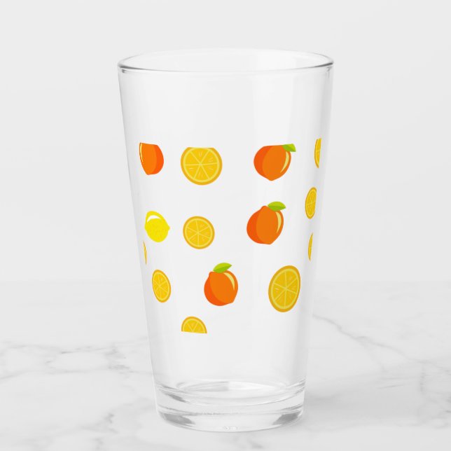 Copo De Pint Citrus alegres: Limões e Laranjas (Frente)