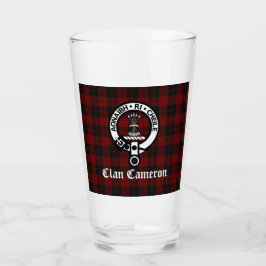 Copo De Pint Clan Cameron Crest Crachá & Tartan
