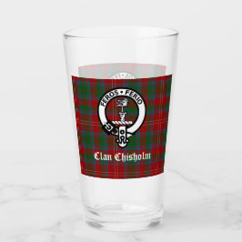 Copo De Pint Clan Chisholm Tartan & Crest Crachá