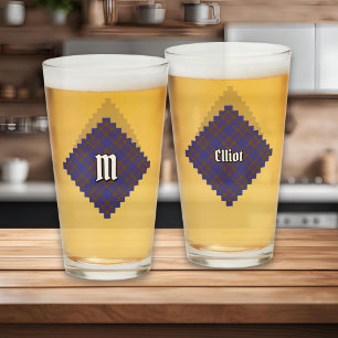 Copo De Pint Clan Elliot Modern Tartan Glass