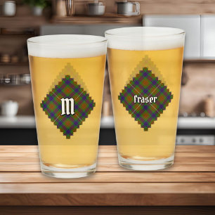 Copo De Pint Clan Fraser caçando vidro do Tartan