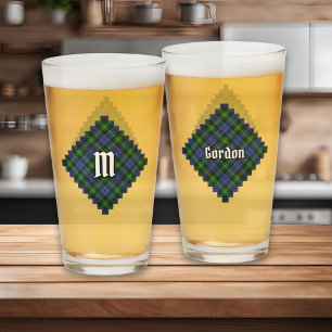 Copo De Pint Clan Gordon Tartan Glass