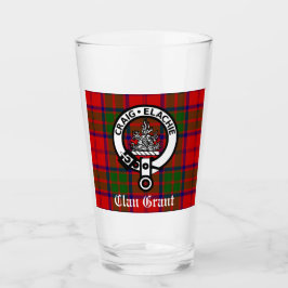 Copo De Pint Clan Grant Tartan e o Crachá Crest