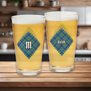 Copo De Pint Clan Keith Tartan Glass