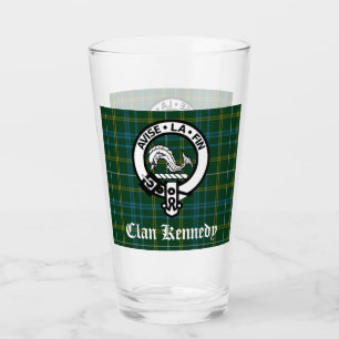Copo De Pint Clan Kennedy Crest Crachá & Tartan