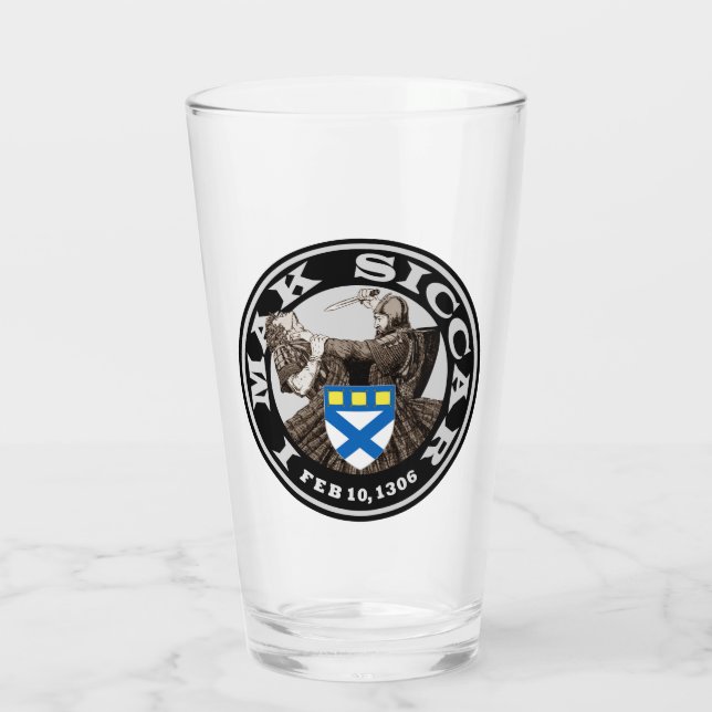 Copo De Pint Clan Kirkpatrick "I MAK SICCAR" Glass Tumbler (Verso)