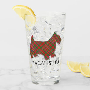 Copo De Pint Clan MacAlister Tartan Scottie Dog