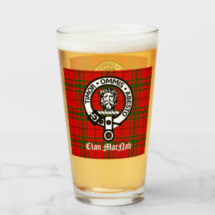 Copo De Pint Clan MacNab Crest Crachá e Tartan