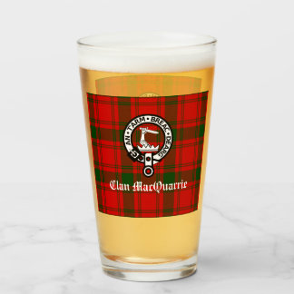 Copo De Pint Clan MacQuarrie Tartan e Crest