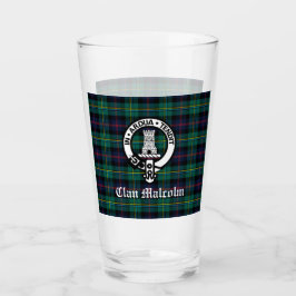 Copo De Pint Clan Malcolm Crest Crachá e Tartan
