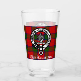 Copo De Pint Clan Robertson Crest Crachá & Tartan