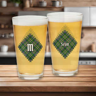 Copo De Pint Clan Scott Green Tartan Glass