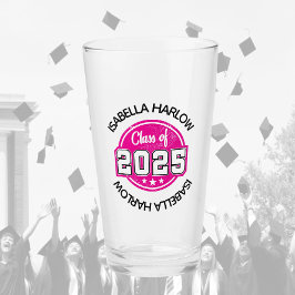 Copo De Pint Classe de Nome do Formando Rosa 2025