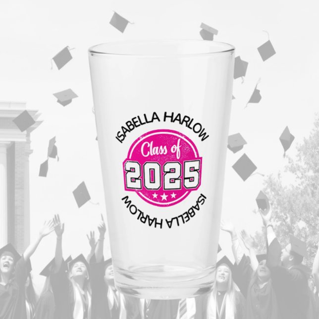 Copo De Pint Classe de Nome do Formando Rosa 2025 (Criador carregado)