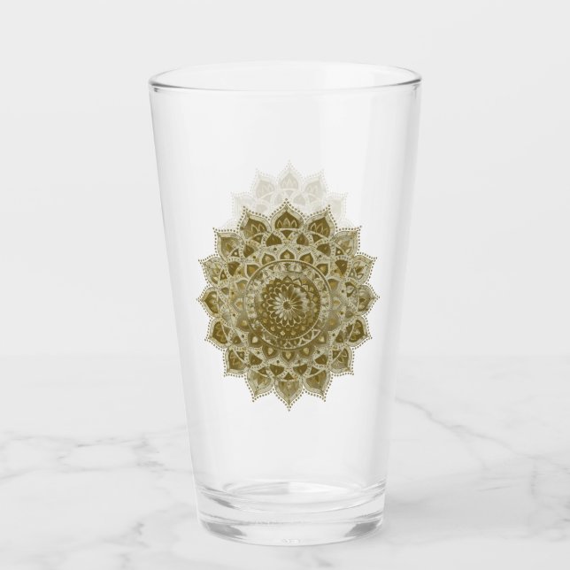 Copo De Pint Clássico Colorosamente Mandala Índia Estilo 4 (Frente)