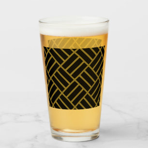 Copo De Pint Clássico, moderno, Dourado padrão preto, bebida al
